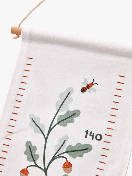 Forest Animals Growth Chart in Fabric WHITE LIGHT SOLID WITH DESIGN - vertbaudet enfant 