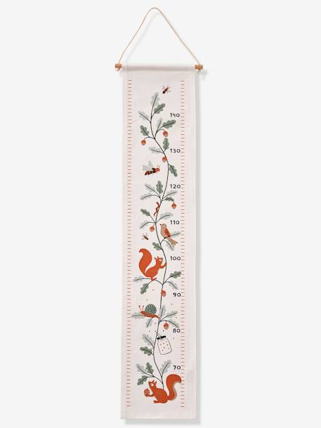Toise textile écureuil MA CABANE blanc / vert - vertbaudet enfant 