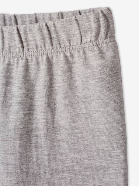 Lot de 2 leggings fille Basics anthracite+écru+gris chiné+noir+lot gris anthracite + bleu mar - vertbaudet enfant 