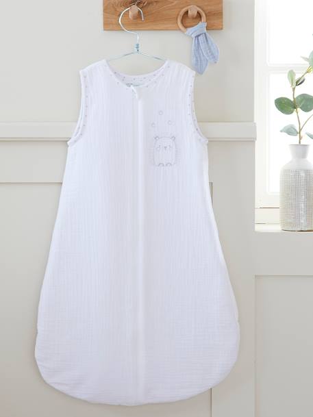 Summer Special Baby Sleep Bag with opening in the middle, HERISSON MIGNON White - vertbaudet enfant 