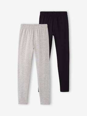 Lot de 2 leggings fille Basics - vertbaudet enfant