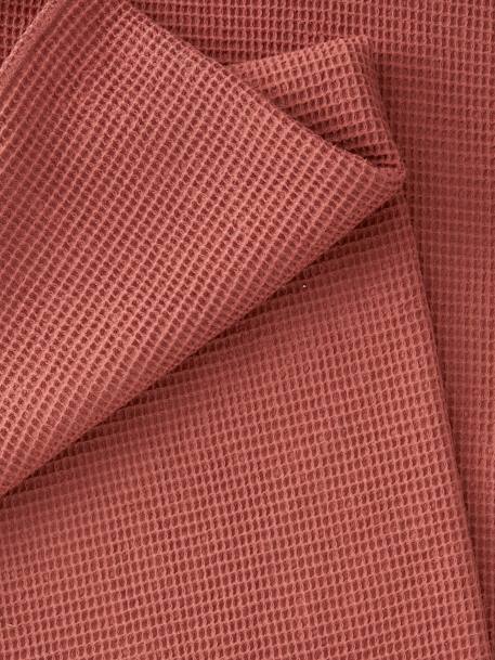 Honeycomb / Waffle Bedspread BLUE MEDIUM SOLID+RED DARK SOLID - vertbaudet enfant 