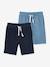 Lot de 2 bermudas garçon en molleton lot encre+lot rouge+vert sauge - vertbaudet enfant 