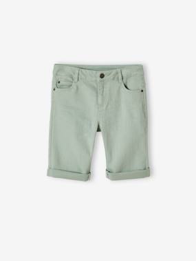 Bermuda couleur garçon en toile - vertbaudet enfant Garçon-Bermuda couleur garçon en toile