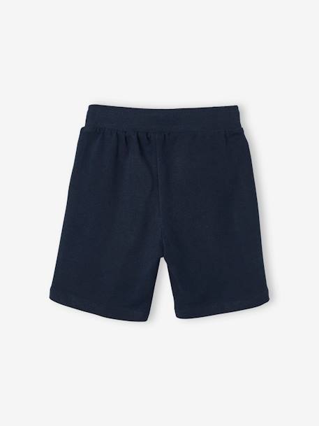 Pack of 2 Fleece Bermuda Shorts for Boys Black+Dark Blue+Red+sage green - vertbaudet enfant 