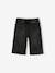 Bermuda Shorts in Denim Effect Fleece, for Boys BLACK DARK SOLID - vertbaudet enfant 