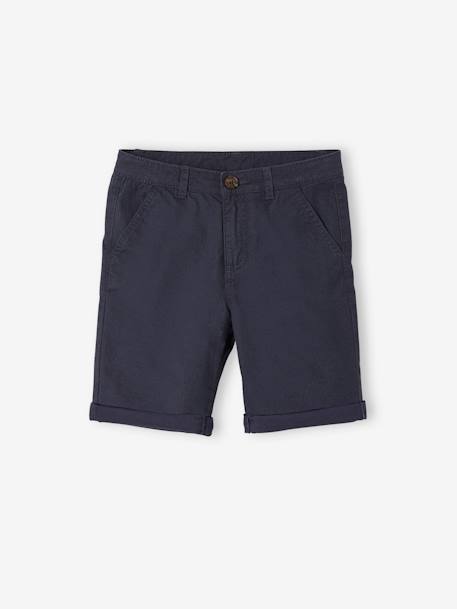 Chino Bermuda Shorts for Boys beige+BLUE MEDIUM SOLID WITH DESIGN+green+grey blue+red - vertbaudet enfant 