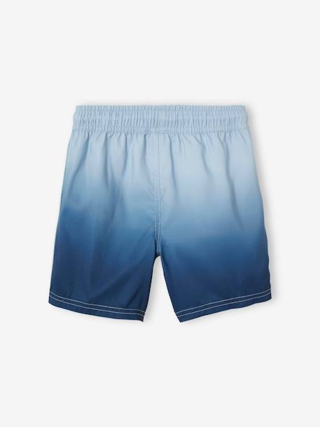 Dip-Dye Swim Shorts for Boys BLUE DARK ALL OVER PRINTED - vertbaudet enfant 