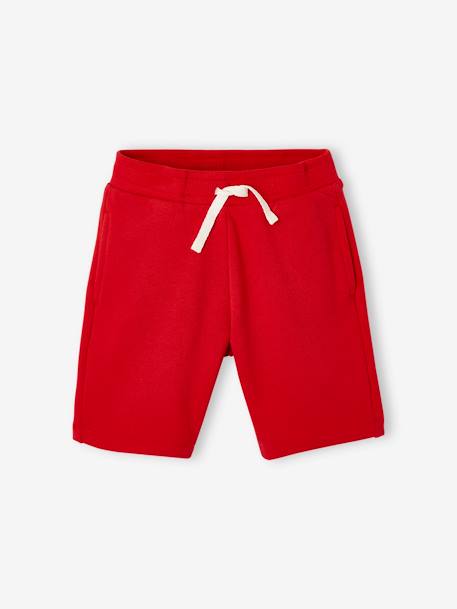 Lot de 2 bermudas garçon en molleton lot encre+lot rouge+vert sauge - vertbaudet enfant 