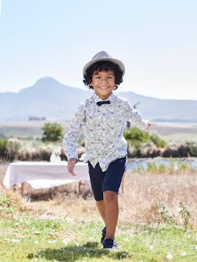 Bermuda Shorts in Cotton/Linen for Boys  - vertbaudet enfant