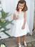 Robe cérémonie fille effet 2 en 1 haut en macramé ivoire+rose nude - vertbaudet enfant 
