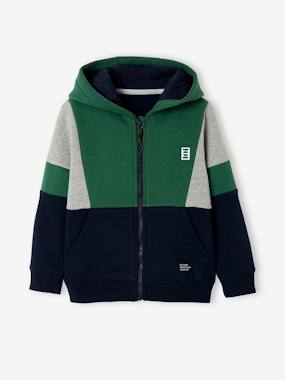Boys-Cardigans, Jumpers & Sweatshirts-Colourblock Sports Jacket for Boys