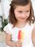 Robe cérémonie fille effet 2 en 1 haut en macramé ivoire+rose nude - vertbaudet enfant 