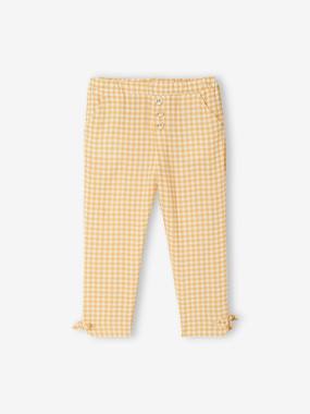 Cropped Fluid Trousers with Print, for Girls  - vertbaudet enfant