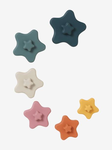 Stackable Star Pyramid in Silicone YELLOW MEDIUM SOLID - vertbaudet enfant 