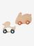 Set of 2 Wooden Animals on Silicone Wheels ORANGE DARK SOLID - vertbaudet enfant 
