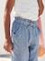 Pantacourt fille en gaze de coton anthracite+bleu+corail - vertbaudet enfant 