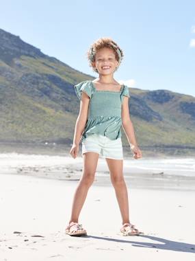 Tie-dye Effect Shorts, for Girls  - vertbaudet enfant