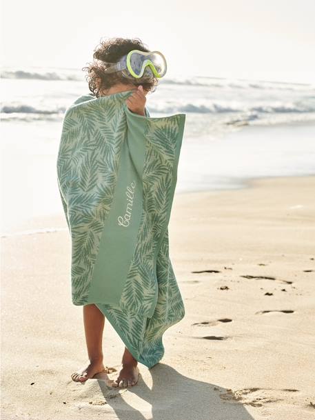 Serviette de bain personnalisable vert - vertbaudet enfant 