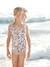 Floral Swimsuit for Girls BEIGE LIGHT ALL OVER PRINTED - vertbaudet enfant 