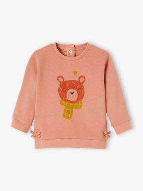 Fleece Sweatshirt with Animal Motif for Baby Girls  - vertbaudet enfant