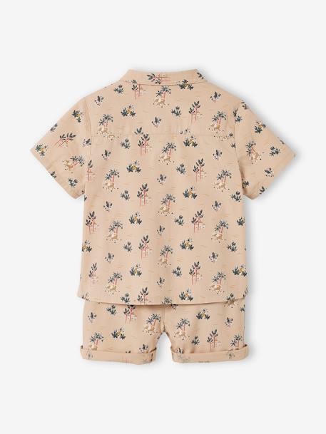 Shirt & Shorts Outfit for Babies BEIGE MEDIUM ALL OVER PRINTED - vertbaudet enfant 