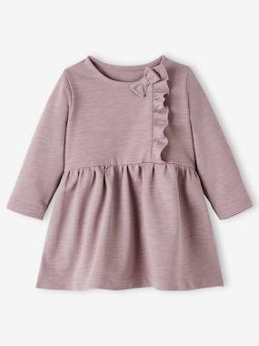 Baby-Dresses & Skirts-Marl-Effect Fleece Dress for Babies