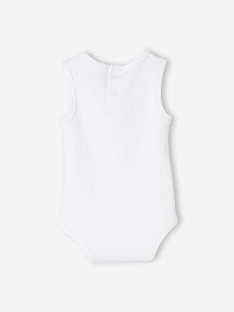 Pack of 5 Bodysuits in Interlock Knit Fabric, for Babies WHITE LIGHT TWO COLOR/MULTICOL - vertbaudet enfant 