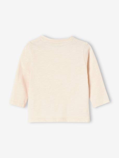 Grandad-Style Long-Sleeved Top for Baby Boys BEIGE LIGHT SOLID - vertbaudet enfant 