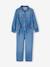 Denim Worker-Type Jumpsuit for Girls BLUE DARK WASCHED - vertbaudet enfant 