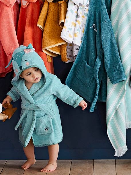 Deer Bathrobe for Baby Green - vertbaudet enfant 