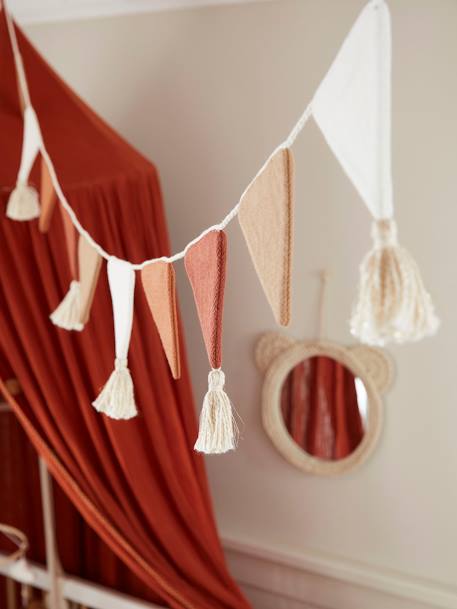 Garland with Knitted Streamers BEIGE LIGHT SOLID+rosy - vertbaudet enfant 