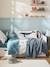 Plaid en gaze de coton bio bleu vert+caramel+rose+taupe - vertbaudet enfant 