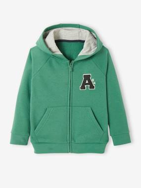 -Hooded Jacket with Zip, for Boys