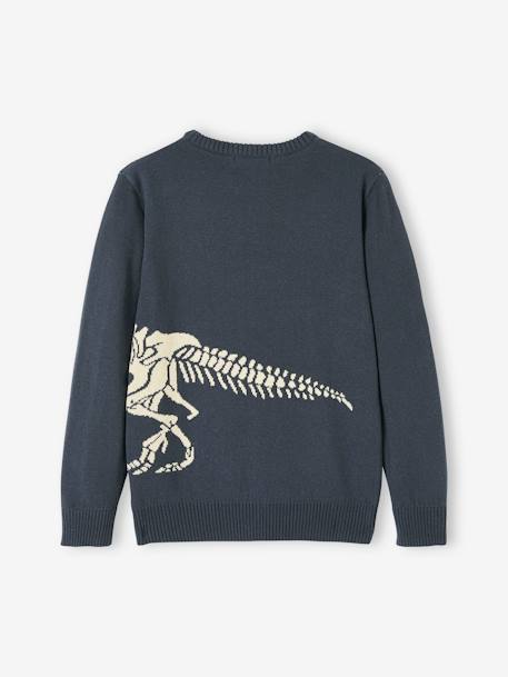 Men’s Crew Neck Texturized Crocodile Print Jacquard Sweatshirt