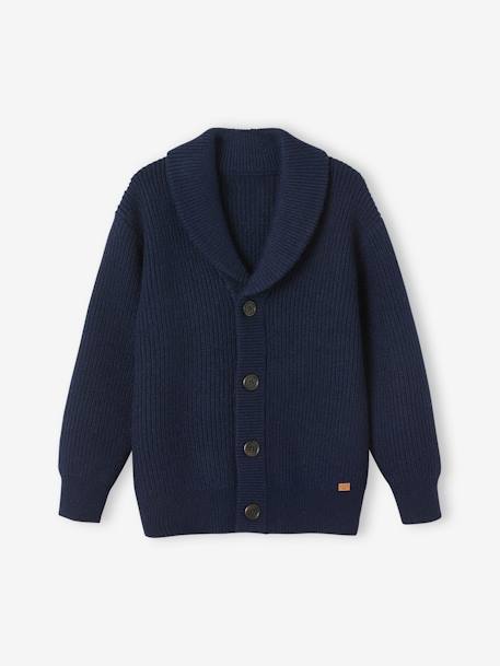 Gilet garçon en maille perlée MARINE - vertbaudet enfant 