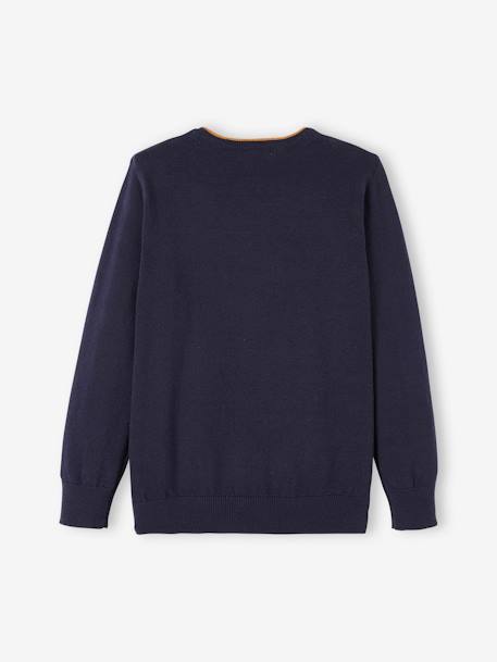 Pull couleur Basics personnalisable garçon encre - vertbaudet enfant 