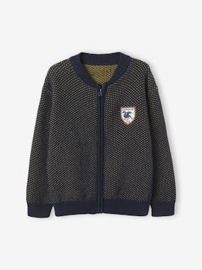 Boys-Cardigans, Jumpers & Sweatshirts-Fancy Knit Cardigan for Boys