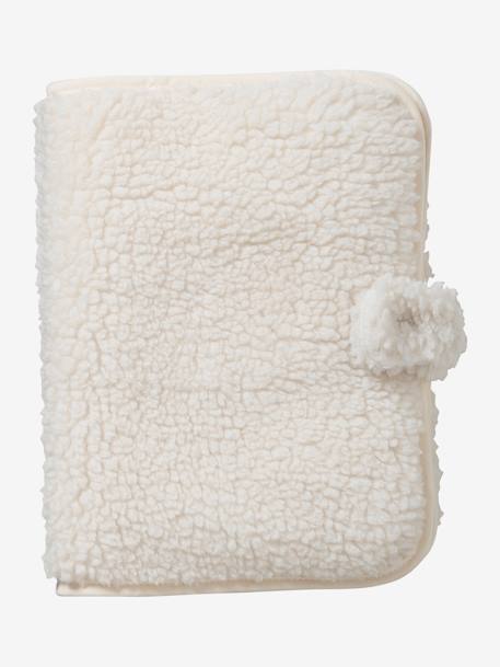 Medical Records Cover, in Sherpa, Little Nomad WHITE LIGHT SOLID - vertbaudet enfant 