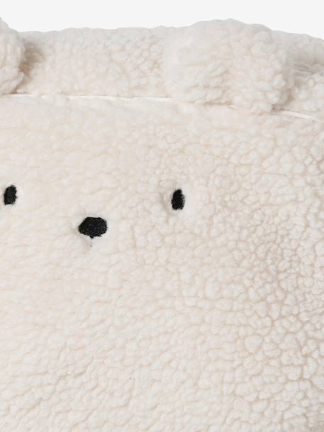 Trousse de toilette en sherpa Ourson PETIT NOMADE ivoire - vertbaudet enfant 