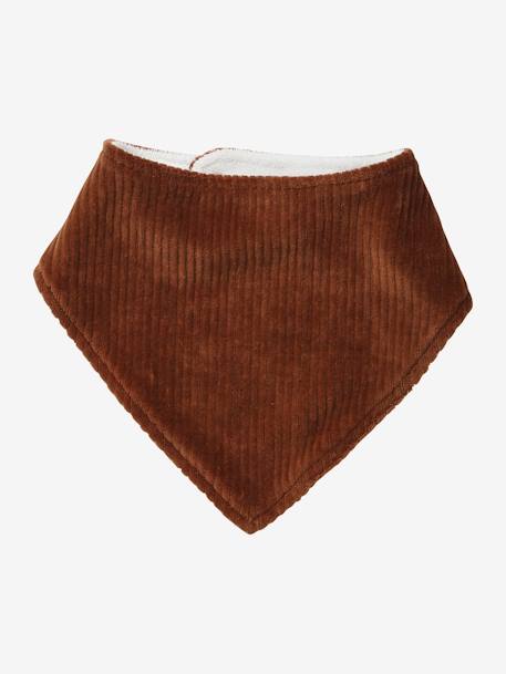 Lot de 2 bavoirs bandanas Petit Nomade lot caramel ivoire imprimé - vertbaudet enfant 