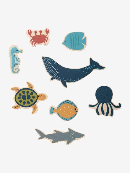 Set d'animaux marins en bois FSC® bleu - vertbaudet enfant 
