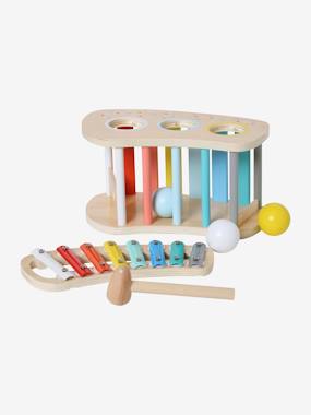 Toys-Baby & Pre-School Toys-Musical Toys-2-in-1 Wooden Xylophone 'Drum' - FSC® Certified