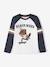 Beaver Pyjamas with Flannel Bottoms for Boys BLUE DARK SOLID WITH DESIGN - vertbaudet enfant 