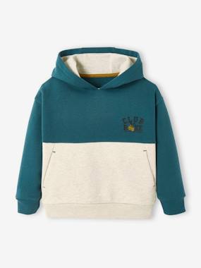 Sports Hoodie with Colourblock Effect, for Boys  - vertbaudet enfant