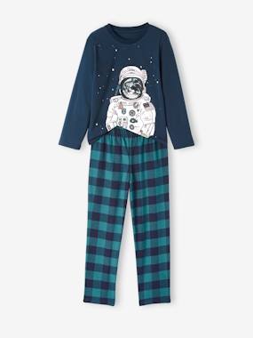 Boys-Space Pyjamas with Flannel Bottoms, for Boys