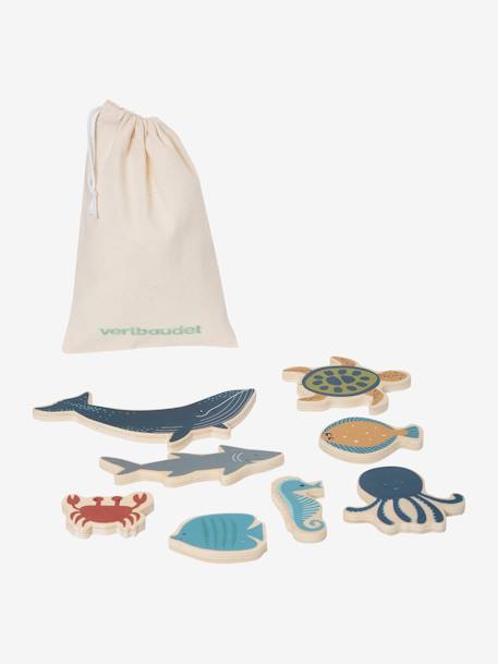 Set d'animaux marins en bois FSC® bleu - vertbaudet enfant 