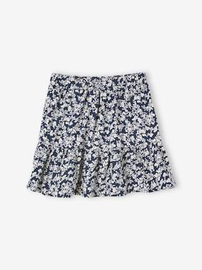 -Skirt with Printed Ruffle for Girls