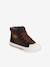 High-Top Trainers with Corduroy Details for Babies BROWN MEDIUM SOLID WITH DESIGN - vertbaudet enfant 
