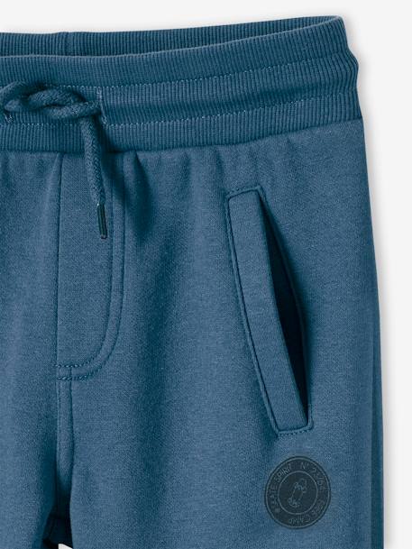 Pantalon jogging Basics garçon en molleton blanc chiné+dark bleu ardoise+gris moyen chiné+marine chiné+noir chiné+vert sapin - vertbaudet enfant 